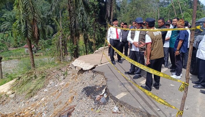 Tinjau Jalan Terdampak Bencana di Talu, Mahyeldi Menilai Lebih Baik Jalur Dialihkan