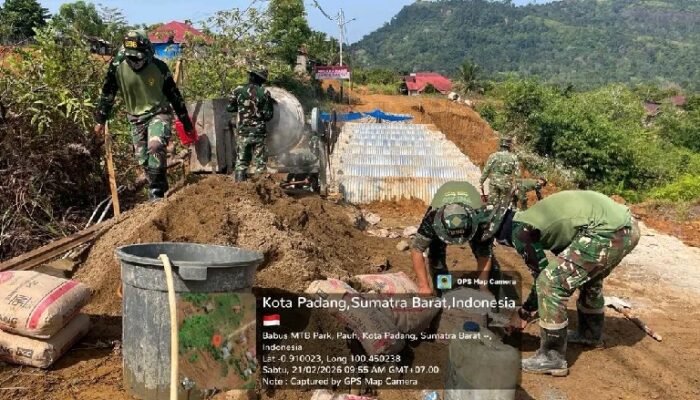 Pemulihan Infrastruktur Pascabencana, Pemko Padang dan TNI Bangun 3 Jembatan